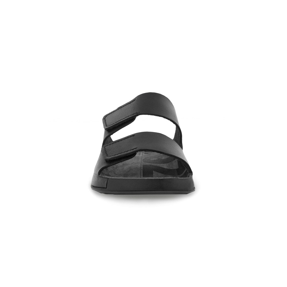 ECCO Mens Sandals Black - 2Nd Cozmo Flat - KGY-879632